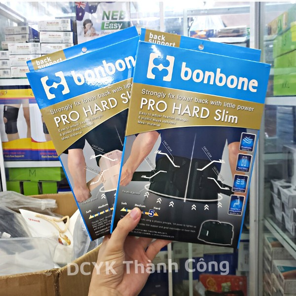 Đai hỗ trợ cột sống cao cấp Bonbone Pro Hard Slim xuất xứ Nhật Bản