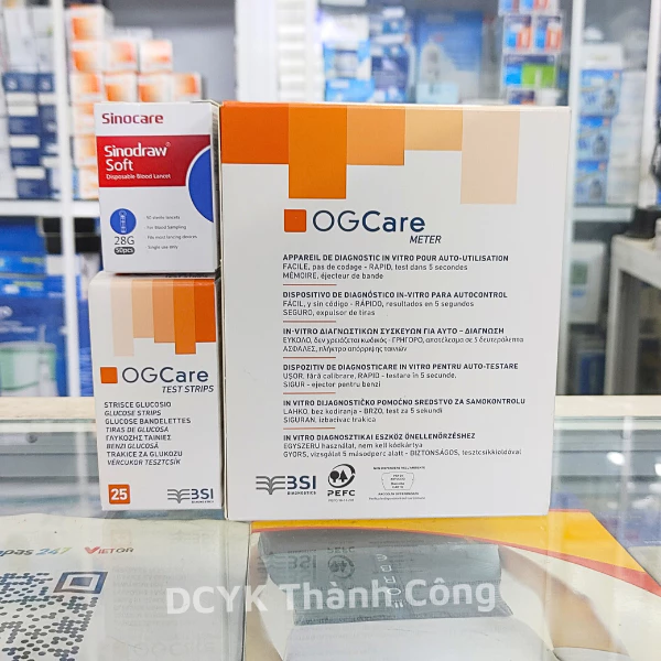 Máy đo đường huyết OgCare chính hãng sản xuất tại Italy [Trọn bộ - BH Trọn đời]