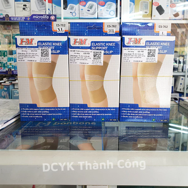 Đai gối thun I-M ES-762 Knee Support Đài Loan giúp ổn định khớp gối hiệu quả [Chính hãng]