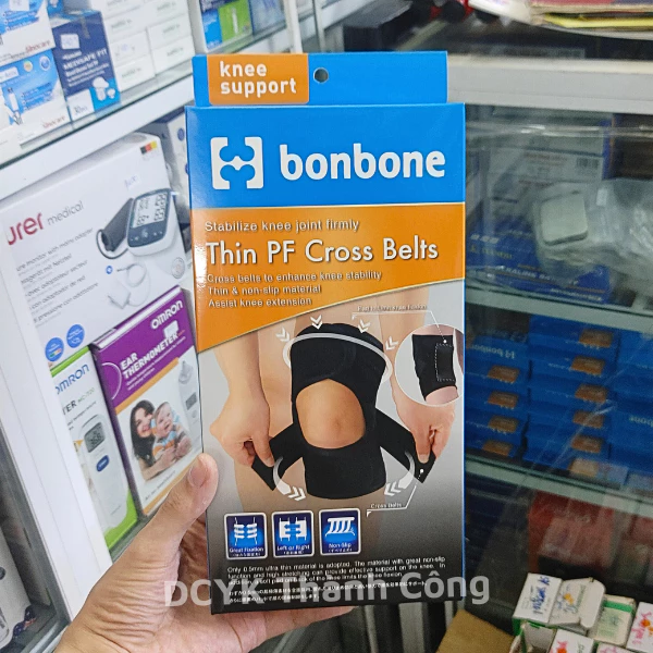 Đai cố định đầu gối cao cấp Bonbone Thin PF Cross Belt Thương hiệu Nhật Bản [Chính hãng]