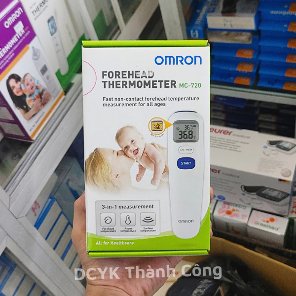 Nhiệt kế Hồng Ngoại 3in1 Omron MC-720 đo thân nhiệt, cơ thể, nhiệt độ phòng [Chính hãng BH 2 Năm]