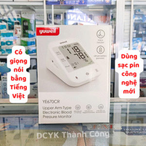 Máy đo huyết áp Yuwell YE670CR dùng pin sạc, có giọng nói tiện lợi [Chính hãng BH 5 Năm]