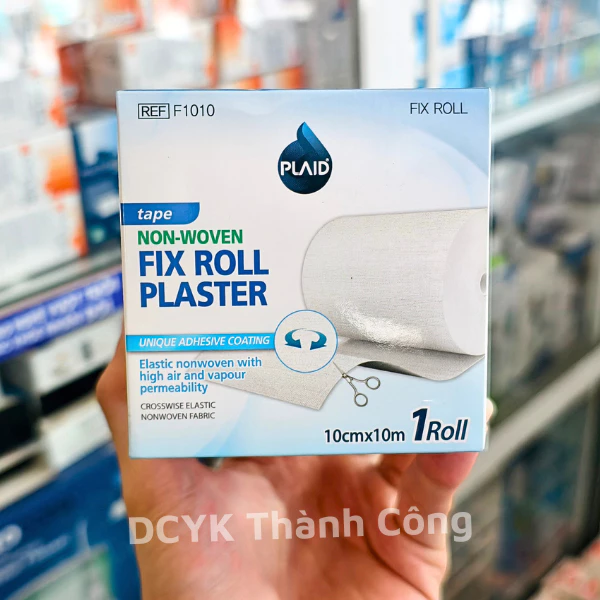 Băng keo cuộn co giãn Fix Roll 10x10cm cố định ống truyền dẫn, truyền dịch (1cuộn/hộp)